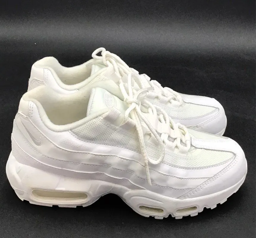 Nike Boys Air Max 95 White Running Athletic Shoes - Size 6Y