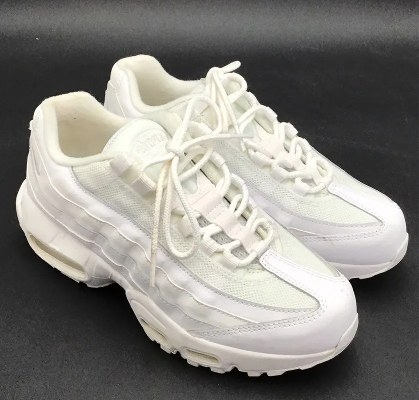 Nike Boys Air Max 95 White Running Athletic Shoes - Size 6Y