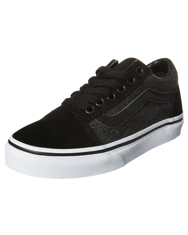 Vans Kids Old Skool Suede Black Grey Shoe VN0A38HBOSN