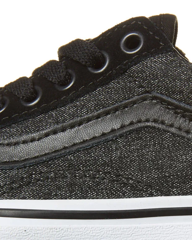Vans Kids Old Skool Suede Black Grey Shoe VN0A38HBOSN