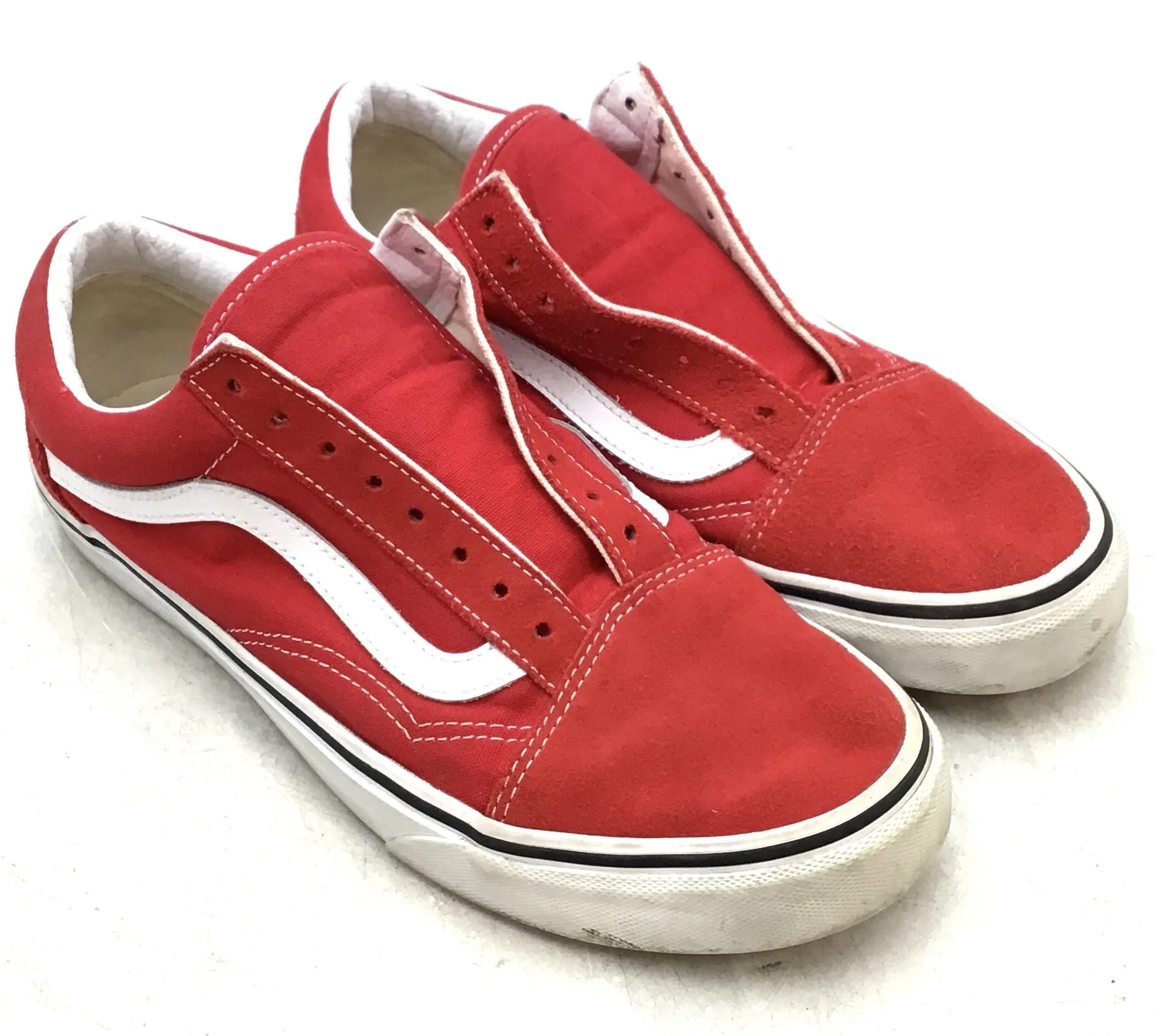 Vans Women's Old Skool 751505 Red Low-Top Athletic Shoes - Size 9